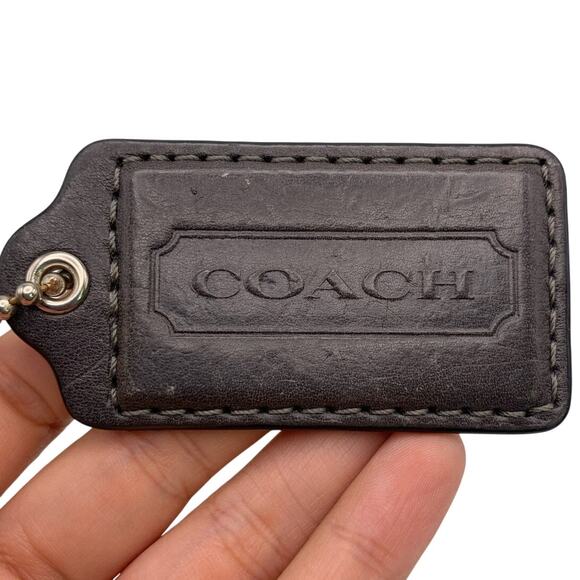 2.5" COACH Gray Fob Bag Charm Hang tag Hangtag - Picture 1 of 2